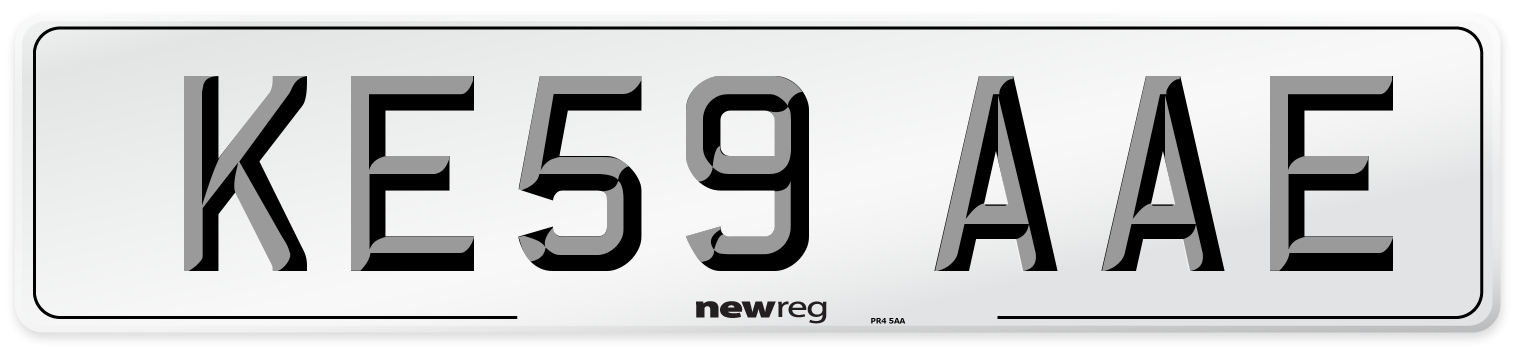 KE59 AAE Number Plate from New Reg